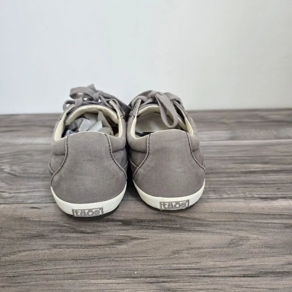 Taos Moc Star 2 Women's Sneakers Taupe Canvas Low Top Lace Up 9 Comfort Shoes